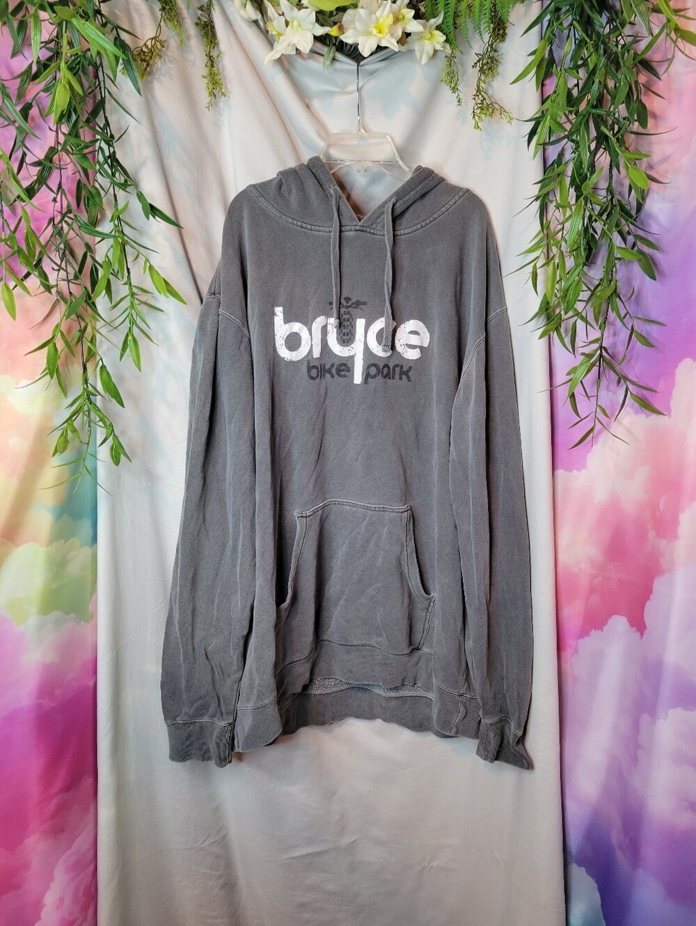 Bryce Resort Bike Park (VA) Rustic Casual Style Gray Hoodie, Oversized
